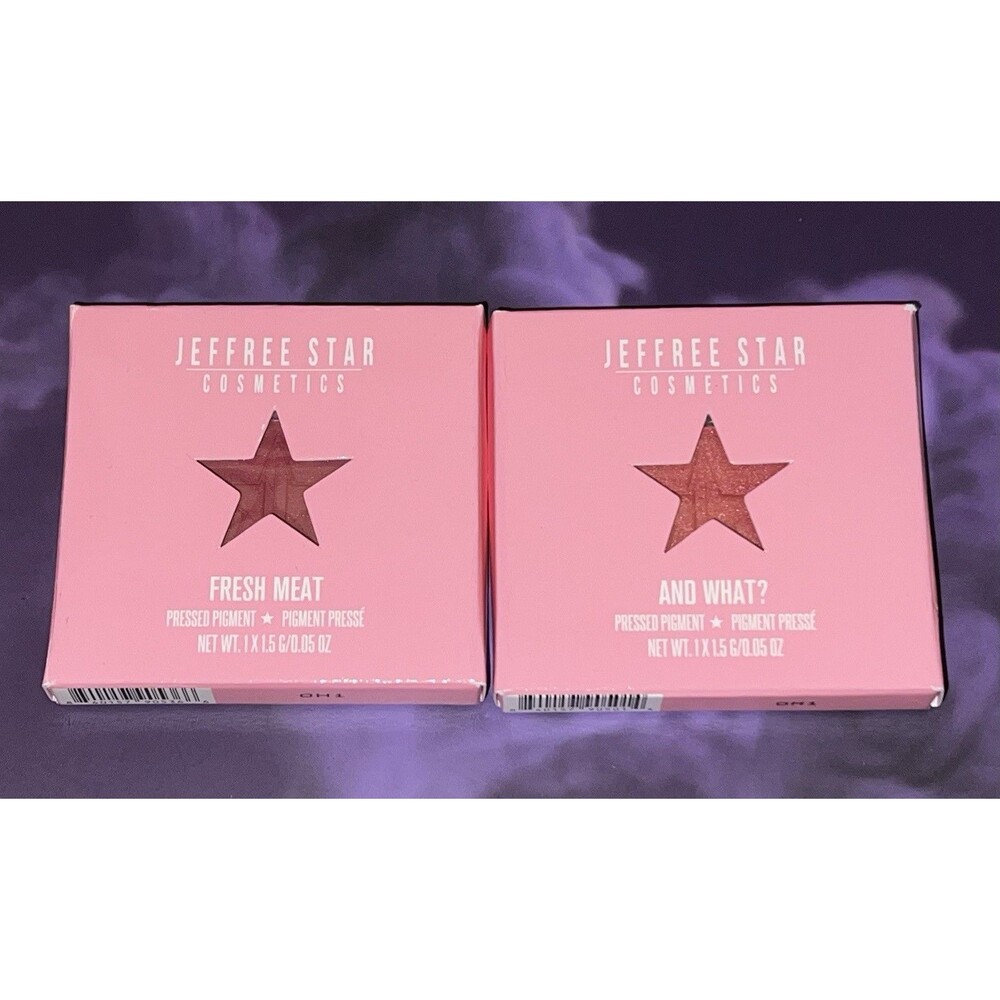 Jeffree Star Cosmetics Pressed Pigment Eyeshadow FRESH MEAT & AND WHAT? Bundle